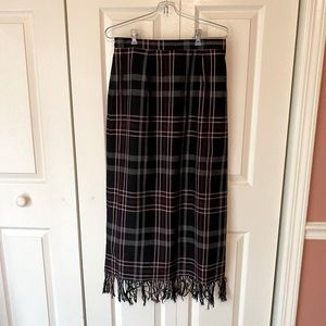 MID LENGTH PLAID BOHO SKIRT, SIZE 10